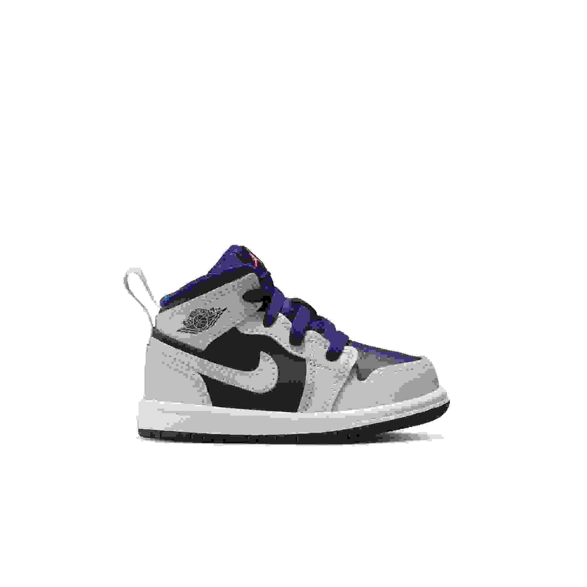 Jordan 1 Mid Toddler Boys' "Blue Void/Pure Platinum/Summit White" Shoe